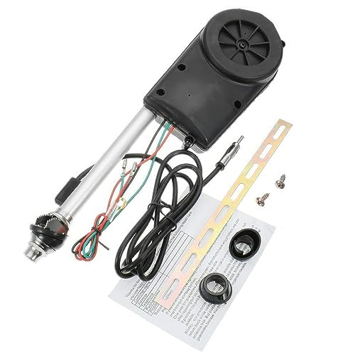 Riloer Antena Automática de Radio Eléctrica para Coche, Kit de Montaje Aéreo Eléctrico para Coche con Montaje de ala de 12VDC
